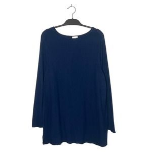 J. Jill Deep Blue Crew Neck Sweater